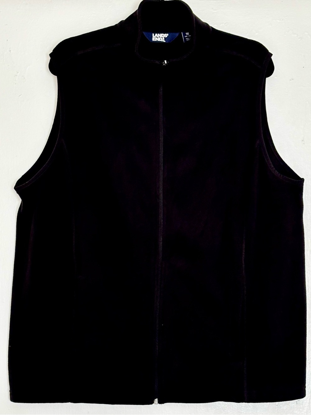 Lands’ End Women’s Thermacheck 100 Fleece Vest Black Size 1X